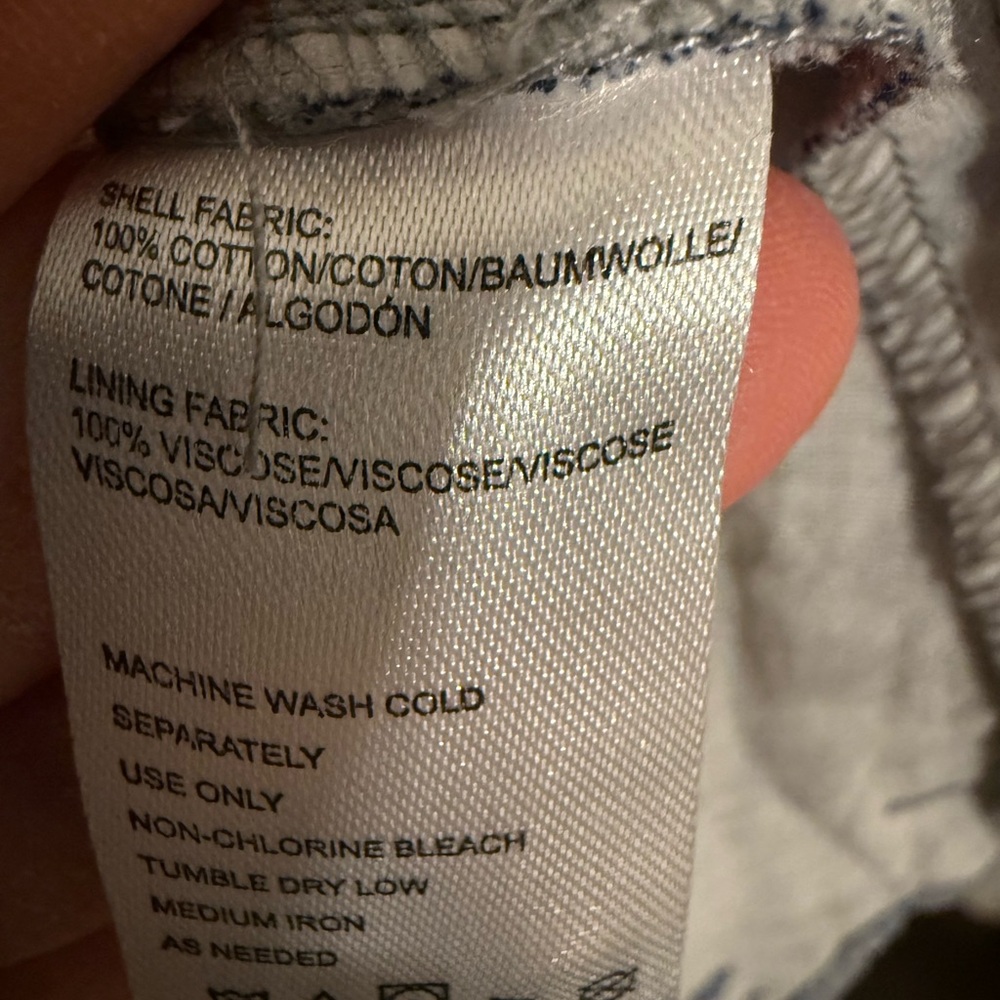 Anthro Isabell Sinclair Cotton Blue Dress with White Dots - Picture 5 of 5